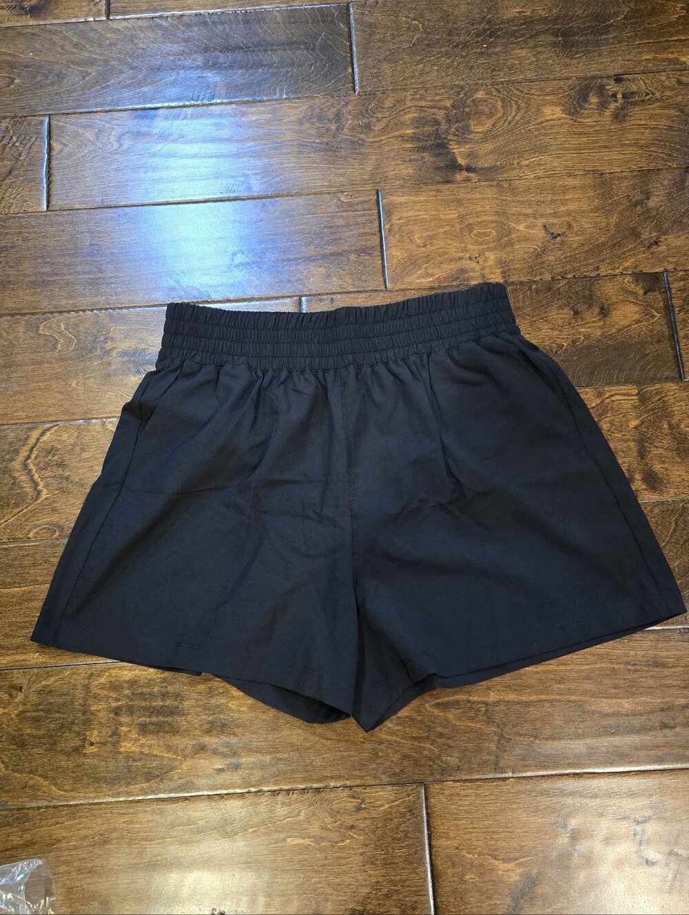 New Zenana Lined Shorts With Pockets Size L Black